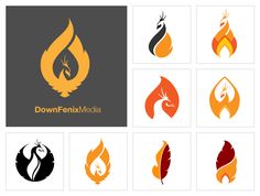 the logos for different types of fire and flameweeds are shown in this image