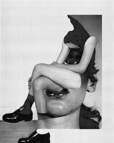 black and white photograph of a man holding a woman's head over his face