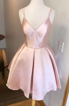 Contact+us:+lisamony@outlook.com Please+left+message+what+color+you+need+when+you+order+it.Besides+the+picture+color,+you+can+also+choose+any+color+you+want. Spaghetti+Straps+V-neck+Pink+Homecoming+Dresses Processing+time:+12-21+business+days Shipping+Time:+3-5+business+days "Fabric:St... Backless Homecoming Dresses, Simple Homecoming Dresses, Mini Prom Dresses, Cheap Homecoming Dresses, Pink Homecoming Dress, V Neck Prom Dresses, Short Prom Dress, Short Cocktail Dress, Sweet 16 Dresses