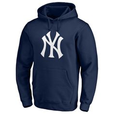 Men's New York Yankees Fanatics Branded Heathered Gray Official Logo Pullover Hoodie Swag Hats, New York Yankees Logo, Neck Taping, Personalized Hoodies, Red Hoodie, Hoodie Girl, Hoodies Design, Knit Collar, New York Yankees