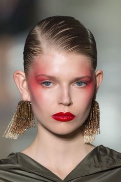 5 Common Mistakes You’re Making When Applying Blush Extreme Blush Makeup, Editorial Runway Makeup, Colourful Editorial Makeup, Editorial Photography Makeup, Catwalk Makeup Looks, Makeup Looks Runway, 60s Inspired Fashion Editorial, Red Blush Makeup Look, Red Editorial Makeup