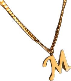 Minimalist Gold Stainless Steel Name Necklace, Gold Initial Necklace In Stainless Steel, Gold Stainless Steel Initial Necklace, Gold Minimalist Initial Necklace In Stainless Steel, Minimalist Gold Stainless Steel Initial Necklace, Minimalist Stainless Steel Initial Pendant Necklace, Trendy Gold Monogram Necklace, Gold Monogram Necklace In Trendy Style, Custom Name Initial Pendant Necklace In Stainless Steel