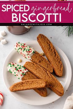 If you love homemade gingerbread cookies, you'll think this spiced gingerbread biscotti recipe is the best! With an easy blend of cinnamon and molasses, these Christmas cookies are perfect for kids, work or a party. Find this spiced gingerbread biscotti recipe and more holiday desserts on the blog. Christmas Biscotti Recipe, Kids Work