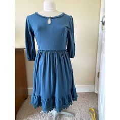 Nwot Beautiful Hold The Key Dress Women’s Size Medium By Matilda Jane. Measures 19” Armpit To Armpit And 38” Shoulder To Hem. Fast Shipping From A Smoke Free Home. Blue Midi Dress With 3/4 Sleeves For Brunch, Blue Flowy Dress With 3/4 Sleeve, Blue 3/4 Sleeve Dress For Brunch, Blue Half Sleeve Dresses For Daywear, Modest Fitted Dress With 3/4 Sleeves, Jane Dress, Aline Dress, Matilda Jane, Matilda