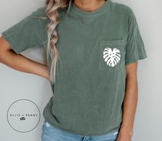 Monstera Pocket Shirt Comfort Color Wash Shirt Plant | Etsy Plant T Shirt, Plant Gift, Plant Lover Gift, Plant Mom, Adulting Shirts, Plant Lady, Comfort Color, Plant Gifts, Pocket Shirt