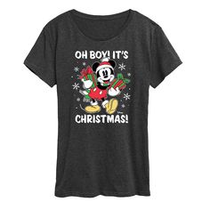 Celebrate the holidays in style when you rock this Disney's Mickey Mouse Women's Oh Boy Its Christmas Graphic Tee. © Disney Celebrate the holidays in style when you rock this Disney's Mickey Mouse Women's Oh Boy Its Christmas Graphic Tee. © Disney FEATURES Crewneck Short sleevesFABRIC & CARE Solid: cotton, Heather: cotton, polyester Machine wash Imported naSUSTAINABILITY FEATURES na na na na Size: Large. Color: Dark Grey. Gender: female. Age Group: kids. Disney Merry Christmas, Candy Cane Cutie, Its Christmas, Christmas Fits, Christmas Graphic, Toddler Christmas, Disney Christmas, Top Graphic Tees, You Rock