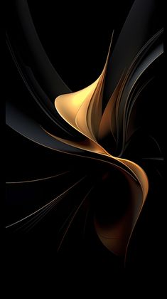 an abstract black and gold background with wavy lines on the bottom half of the image