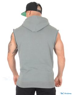 OrcaJump - Mens Sleeveless T-Shirt Vest Tee Shirt Hooded Graphic Letter Print Sports Fashion Lightweight Muscle Summer Cotton Apparel Clothing Cotton Sports Top With Hood, Cotton Crew Neck Vest For Sports, Casual Sports Vest Top, Sleeveless Cotton Sportswear Tops, Crew Neck Cotton Gym Vest, Casual Sleeveless Vest For Light Sports, Casual Sleeveless Muscle Tee For Light Sports, Sleeveless Casual T-shirt For Sports Events, Athletic Heather Sleeveless Athleisure Top