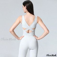 Olivia Mark - Seamless Mesh-Panel Yoga Jumpsuit with Dance-inspired Design, Body-contouring Fit and Butt-lifting Feature Yoga Bodysuit, Dance Leggings, Yoga Jumpsuit, Sequin Evening Gowns, Polka Dot Jumpsuit, Off Shoulder Jumpsuit, Sleeveless Outfit, Aerial Yoga, Casual Jumpsuit