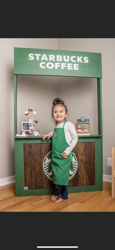 Pretend Grocery Store, Starbucks Apron, Cube Storage Unit, Dramatic Play Centers, Play Centre, Dramatic Play, Playroom Decor, Starbucks Coffee