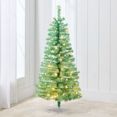 Prelit Colorful Mini Spruce Christmas Tree w/ LED Lights - 4ft Colored Christmas Tree, Christmas Tree Clear Lights, Slim Artificial Christmas Trees, Spruce Christmas Tree, Pre Lit Christmas Tree, Seasonal Displays, Kid's Bedroom, Christmas Tree Shop, Christmas Yard