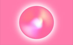 an image of a pink sphere with light coming from the center on a pink background