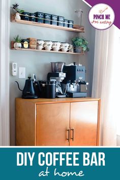 the coffee bar at home is ready to be used