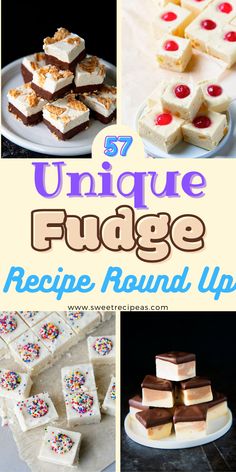 five unique fudge recipe round up for desserts and appetizers to enjoy