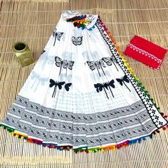 Order Bagru hand block printed cotton mul mul sarees with blouse piece by whatsapp +918875877278 Soft Cotton Saree, Farewell Parties, Silk Saree Kanchipuram, Saree Fashion, Block Print Saree, Elegant Attire