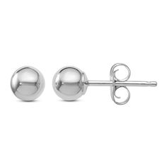 Timeless, elegant and trendy, these 4mm ball stud earrings are an all-time favorite with any fashion look. Fashioned in 14K white gold, the earrings secure in place with friction backs and are rendered with high polished finish for glossy shine. Diamond Anniversary Bands, Ball Stud Earrings, Jared The Galleria Of Jewelry, Anniversary Bands, Fashion Earrings, Round Diamonds, Fashion Looks, White Gold, Stud Earrings