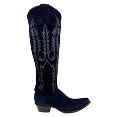 Bring timeless style to your wardrobe with Mayra, a stylish navy-blue suede boot. Its classic silhouette will keep you looking chic from Autumn to Winter. This must-have boot will have everyone asking where you got it! *Due to suede leather, we sometimes suggest sizing down half a size. Based off a Size 7, there is a two inch difference in the circumference in a regular and relaxed fit. Regular shaft opening is a 13.5" and Relaxed Fit is 15.5". Blue Suede Boots, Wedding Boots, Spring Boots, Classic Silhouette, Blue Suede, Short Boots, Tall Boots, Suede Boots, Mules Shoes