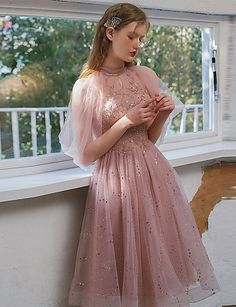 Tulle Clothes, Cocktail Date, Cocktail Dress Elegant, Dress Engagement, Cheap Cocktail Dresses, Cocktail Dresses Online, A Line Cocktail Dress, Dress Wedding Guest, Sequin Appliques