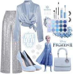 Elsa Frozen 2 Disneybound, Disney Frozen Inspired Outfits, Elsa Inspired Outfit Casual, Ice Inspired Outfit, Princess Inspired Outfits Casual, Frozen Outfits For Women, Disney On Ice Outfit For Mom, Elsa Outfit Ideas, Elsa Inspired Outfit