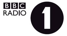 the bbc radio 1 logo is shown in black and white