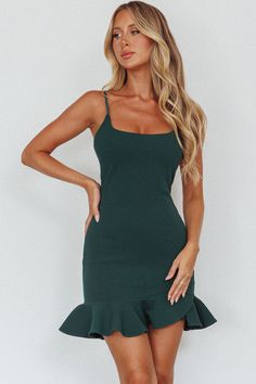 Emoji Bodycon Mini Dress Forest Green Green Short Formal Dresses, Statement Heels, Yellow Bridesmaids, Red Bridesmaids, Icing On The Cake, Hugging Silhouette, Dream Dresses, Blue Bridesmaids, Date Night Dresses