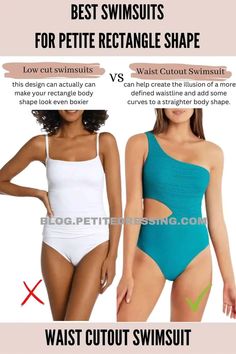 Swimsuit Style Guide for Petite Rectangle Shape Trendy Swimsuits