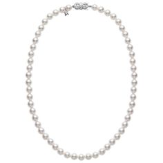 18k White Gold Clasp 18" 7x7.5 mm A U75118W Mikimoto Necklace, 32 Necklace, Jewellery Pearl, Necklaces Pearl, Akoya Pearl Necklace, Pearl Charm Necklace, Pearl Strands Necklace, Mikimoto Pearls, Cultured Pearl Necklace