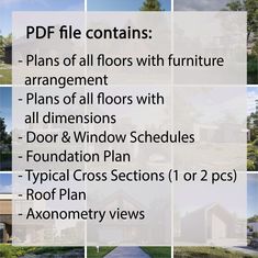 a series of photos showing different types of windows and doors with the words pdf file contains