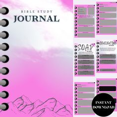 Digital Bible Study Journal, Faith Journal, Christian, Prayer Notes, Scripture, Study, Printable, Bible Study Guide, SOAP Bible Study