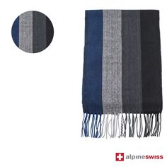 Alpine Swiss Winter ScarfFeel cozy, elegant, and fashionable this winter in this stylish scarf or give it as a gift that has a great perceived value.Features:Measures: 12" x 80"Long Enough to Wear in Many WaysSuper Soft Acrylic MaterialMost Popular Colors and Patters of the YearCozy and Warm for WinterStylish Fringe Detail EdgesFashionable Enough to Wear Year RoundMSRP: $25 Elegant Blue Scarf For Winter, Black Cotton Scarves For Winter, Elegant Blue Winter Scarf, Blue Winter Scarves For Cold Weather, Black Cotton Winter Scarf, Cozy Blue Scarf One Size, Black And Grey Striped Scarf, Black Scarves For Cold Weather, One Size, Winter Shawl