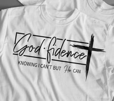 a white t - shirt with the words god's evidence and a cross on it