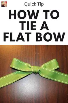 How to Tie a Flat Bow Tutorial with One Sided Ribbon | Needlepointers.com Tie Bows With Ribbon, Gift Bow Tutorial, How To Make A Ribbon Bow, Ribbon Bow Tutorial, Bow Making Tutorials, Homemade Bows, How To Tie Ribbon, Bows Diy Ribbon, Diy Bows