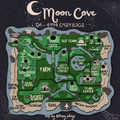 the map for moon cove in disneyland california