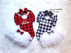 " PERSONALIZED FIRST THANKSGIVING TUTU BLOOMER SET"  Shoes not for sale, display purpose only! However you can find them at our retail locations :) RED AND BLACK or BLACK AND WHITE PLAID CROSS BACK LEOTARDS WITH SNAPS Perfect for buffalo plaid lovers! These leos will complete your look during holiday, even all year long! Premium quality soft cross back leotards designed by LilyandMax ( all sizing, materials and details) and finished with our sewing manufacturer with hand picked quality materials Outfit Weihnachten, Thanksgiving Tutu, Outfit Black And White, Smash Cake Outfit, Cake Outfit, Etsy Clothing, Unicorn Birthday Outfit, Christmas Dress Women, Christmas Girls