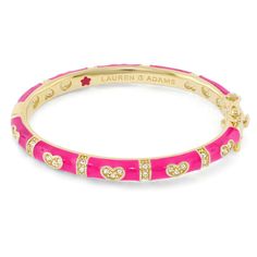 Check out the deal on Lauren G Adams Girl's Rhodium Hearts Bangle with Pink Enamel at Precious Accents, Ltd. Pink Heart Bangle Bracelet For Valentine's Day, Pink Heart Bangle For Valentine's Day, Discount Logo, Kim Deal, Tees Pattern, Cute Hoodie, Shirts For Teens, Jewelry Lookbook, Discount Card