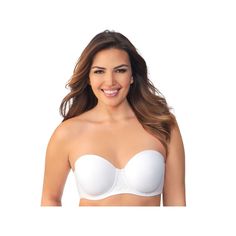 This Vanity Fair bra helps you look your best. Featuring four-way stretch fabric for back smoothing, this women's strapless bra provides a flawless appearance under dresses and tops.Click on this INTIMATES & SLEEPWEAR Guide to find the perfect fit and more! No poke underwire with no slip silicone to keep bra in place Lightly lined contour cups Style no. 74380FIT & SIZING Hook-and-eye closure Convertible shoulder straps that convert 4 ways for versatility - strapless, traditional, crisscross, and Strapless Bra With Removable Pads, Underwire Tube Top With Removable Bra Pads, Padded Cup Bandeau Tube Top, Full Coverage Tube Top With Medium Bust Support, Womens Vanity, Vanity Fair Bras, Lingerie Drawer, Under Dress, Womens Bras