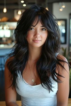 Fashionable Hairstyles, Oval Face Hairstyles, Long Hair With Bangs, Cute Hair, Long Layered Hair, Haircuts For Long Hair, Oval Faces, Unique Features