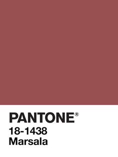 pantone's marsala color is shown in this image