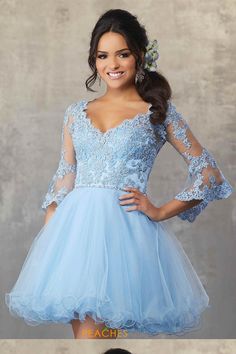 8th Grade Promotion Dresses, 8th Grade Promotion, Quinceanera Dama Dresses, Light Blue Homecoming Dresses, Long Sleeve Homecoming Dress, Promotion Dresses, Grad Dresses Long, Long Sleeve Homecoming Dresses