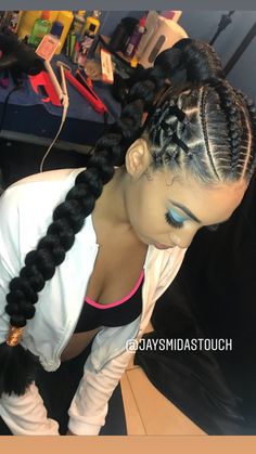 Braided Ponytail Black Hair, Quick Styles, Long Ponytail Hairstyles, Cornrow Ponytail, Blonde Dreads, Black Hair Updo Hairstyles, Braided Pony, Sleek Ponytail Hairstyles, Curly Crochet Hair Styles