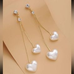 This Unique Pair Is A Wonderful Addition To Your Wardrobe And Your Style; Sure To Get Lots Of Compliments! Great For Valentine’s Day Or Anytime! Gsumpk50c00jn3m Elegant Heart Dangle Earrings For Party, Elegant Dangle Heart Earrings For Party, Elegant Party Heart Dangle Earrings, White Heart Drop Earrings For Party, White Double Heart Jewelry For Party, White Heart Charm Earrings For Party, Elegant White Heart Earrings With Heart Charm, Skull Fire, Boho Drop Earrings