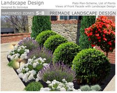 landscaping design magazine cover with flowers and shrubs