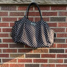 This Is In Excellent Condition! Please Comment If You Have Any Questions! Tlhob091524 Polka Dot Shoulder Bag For Daily Use, Polka Dot Travel Bags, New York Black And White, Red Interior, Red Interiors, Women Accessories Bags, Kate Spade Bag, Baby Bag, White Polka Dot