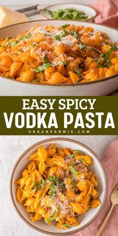 This Easy Spicy Vodka Pasta is the ultimate comfort food for your collection of winter dishes, best comfort food recipes, and warm dinner ideas. A rich, creamy vodka sauce with a kick of spicy red chili flakes coats the pasta perfectly. Ready in under 30 minutes and customizable as vegan or vegetarian, with or without vodka! Gigi Hadid Vodka Pasta, Vegan Vodka Pasta, Spicy Vodka Pasta, Pasta Alla Vodka, Spicy Pasta, Vodka Pasta, Alla Vodka, Vegetarian Pasta Recipes, One Pot Pasta Recipes