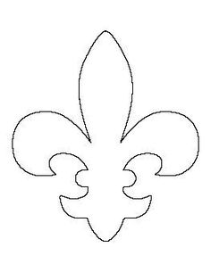 the outline of a fleur de lis flower