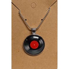 This record disc necklace comes in two chains. The charm is glass and some kind of metal and is very good quality. Vinyl Record Jewelry, Red Round Jewelry With Black Enamel, Silver Music-themed Round Jewelry, Music-themed Pendant Jewelry As Gift, Music-themed Pendant Necklace, Music Jewelry, Ball Chain Necklace, Turtle Pendant, Disc Pendant