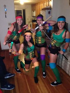 30 Best Friend Halloween Costume Ideas | Bff Halloween Party Outfits Teenage Mutant Ninja Turtles Halloween Costume, Teenage Mutant Ninja Turtles Costume, Turtle Costume, Superhero Squad, Tmnt Girls, Turtle Costumes, Trio Halloween Costumes