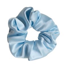 Silken Hair" Silk Scrunchie Hair Tie - Sky Blue - Sky Blue - LOST PATTERN Scrunchie Hair Ties Aesthetic, Danganronpa Oc, Blue Scrunchie, Blue Stuff, Elegant Packaging, Tie Collection, 2024 Wishlist, Xmas 2024, Silk Scrunchies