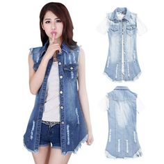 Store category Sign Up Now ! You may also like Women Jean Jacket Cowboy Denim Waistcoat Long Sleeveless Coat Plus Size Product Description Features： Material:Cowboy Style:Fashion Pattern Type:Solid color Sleeve Length:Sleeveless Type:Print Size:M/L/XL/2XL/3XL Version:Slim Collar type:Lapel Version:Slim Color:Dark blue/light blue Pattern:None Description： 1.The slim design of this coat makes you look slimmer and stylish,making you stand out from the crowd. 2.The length of this jacket is designed Trendy Denim Vest Top For Fall, Trendy Fall Denim Vest Top, Sleeveless Denim Jacket With Pockets For Fall, Casual Spring Denim Vest Jacket, Trendy Denim Vest Outerwear, Trendy Sleeveless Vest With Pockets, Casual Sleeveless Denim Outerwear, Casual Denim Vest Top For Spring, Casual Sleeveless Denim Jacket