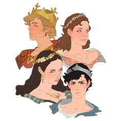 the four princesses from disney's beauty and the beast, all wearing tiaras